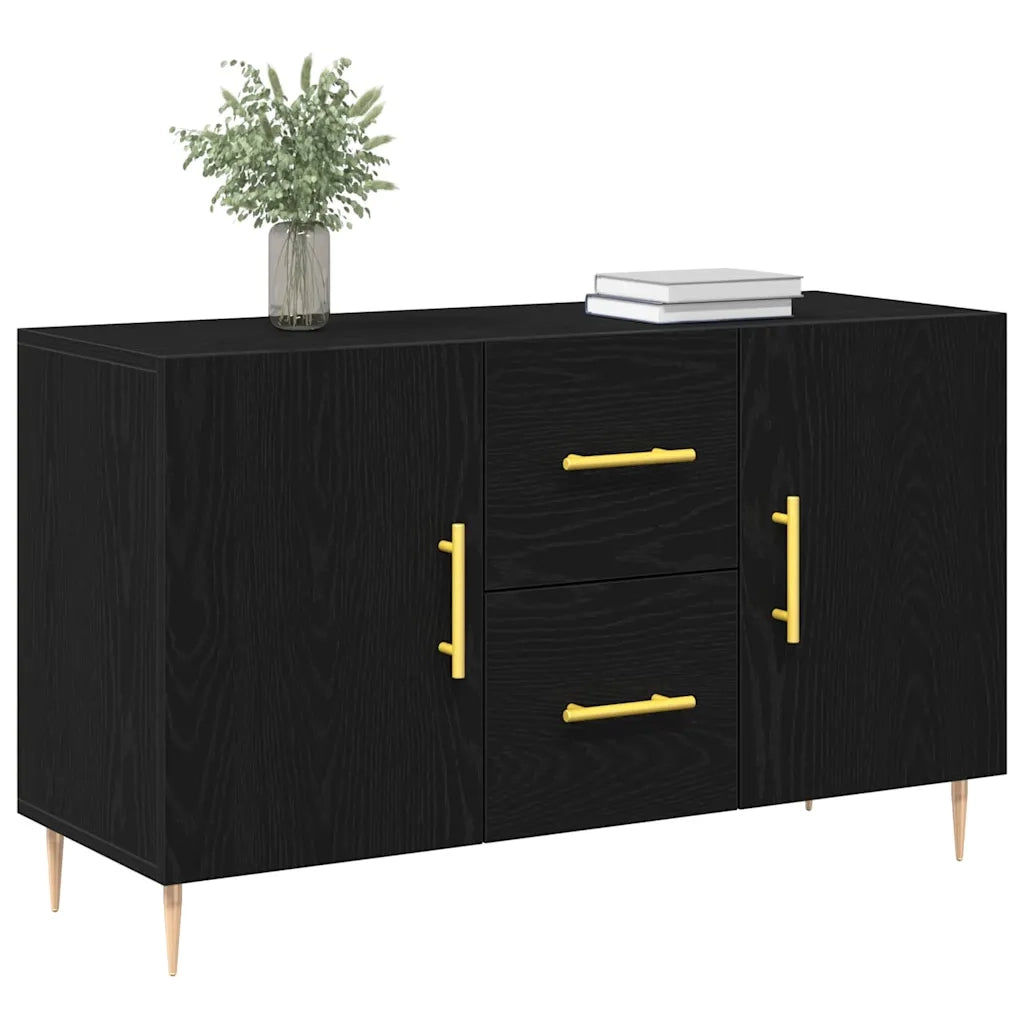Credenza-Buffet-Armadio da cucina Rovere nero 100 x 36 x 60 cm Legno multistrato 310970