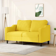 Divano a 2 Posti-Sofa 2 Posti Giallo Chiaro 140 cm in Tessuto 941054