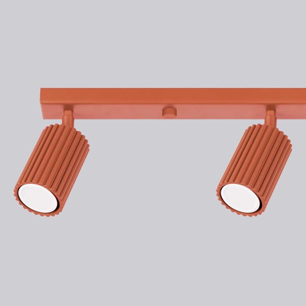 Lampada da soffitto KARBON 4L rosso ocra