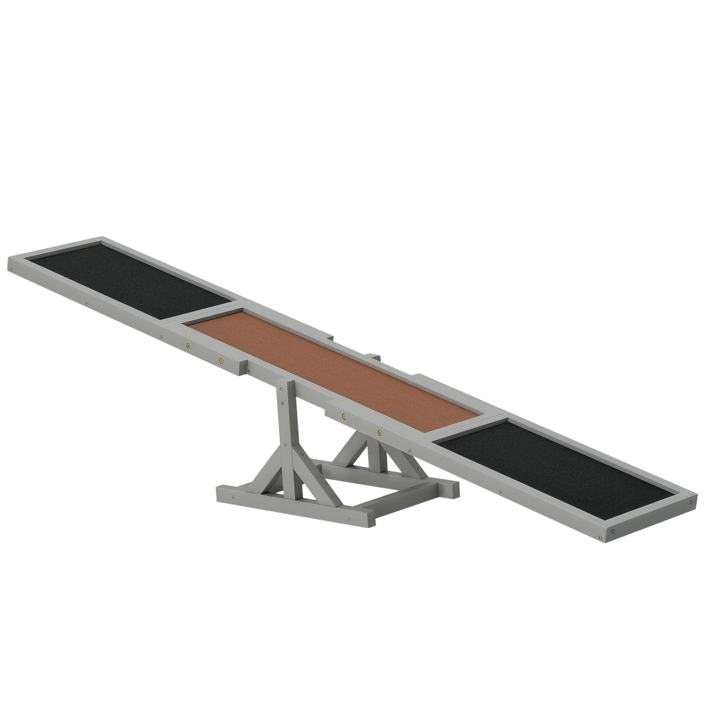 Altalena per Agility Dog ¨C Xylo ¨C Legno Abete Pre-Oliato Antiscivolo Grigio Nero