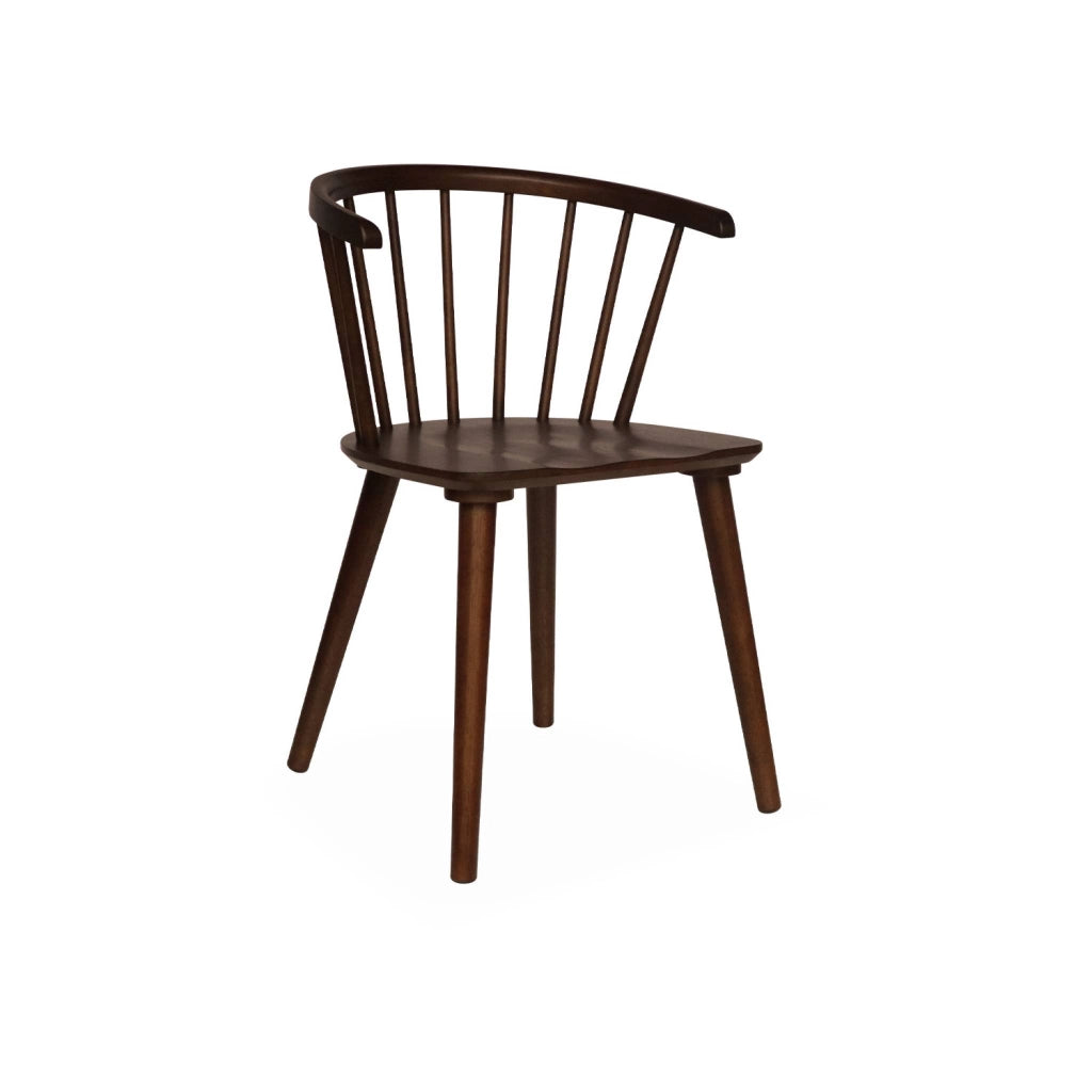 Set di 4 sedie in legno, noce