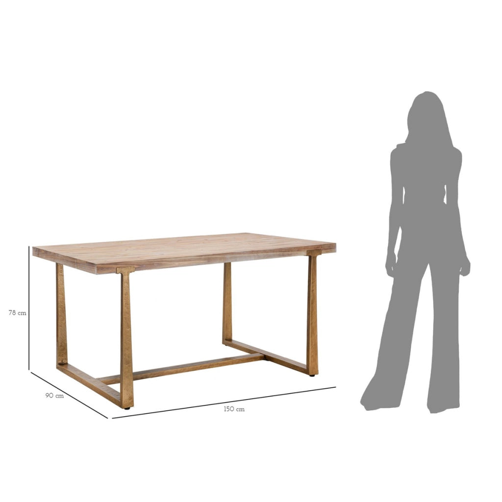 Tavolo VKH576, Marrone, MDF, 150x90x78 cm