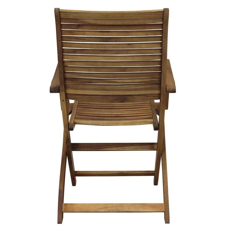 SEDIA RIVIERA CON BRACCIOLI IN LEGNO DI ACACIA MASSICCIO