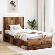 Struttura del letto con stoccaggio e testata Legno antico 3413915