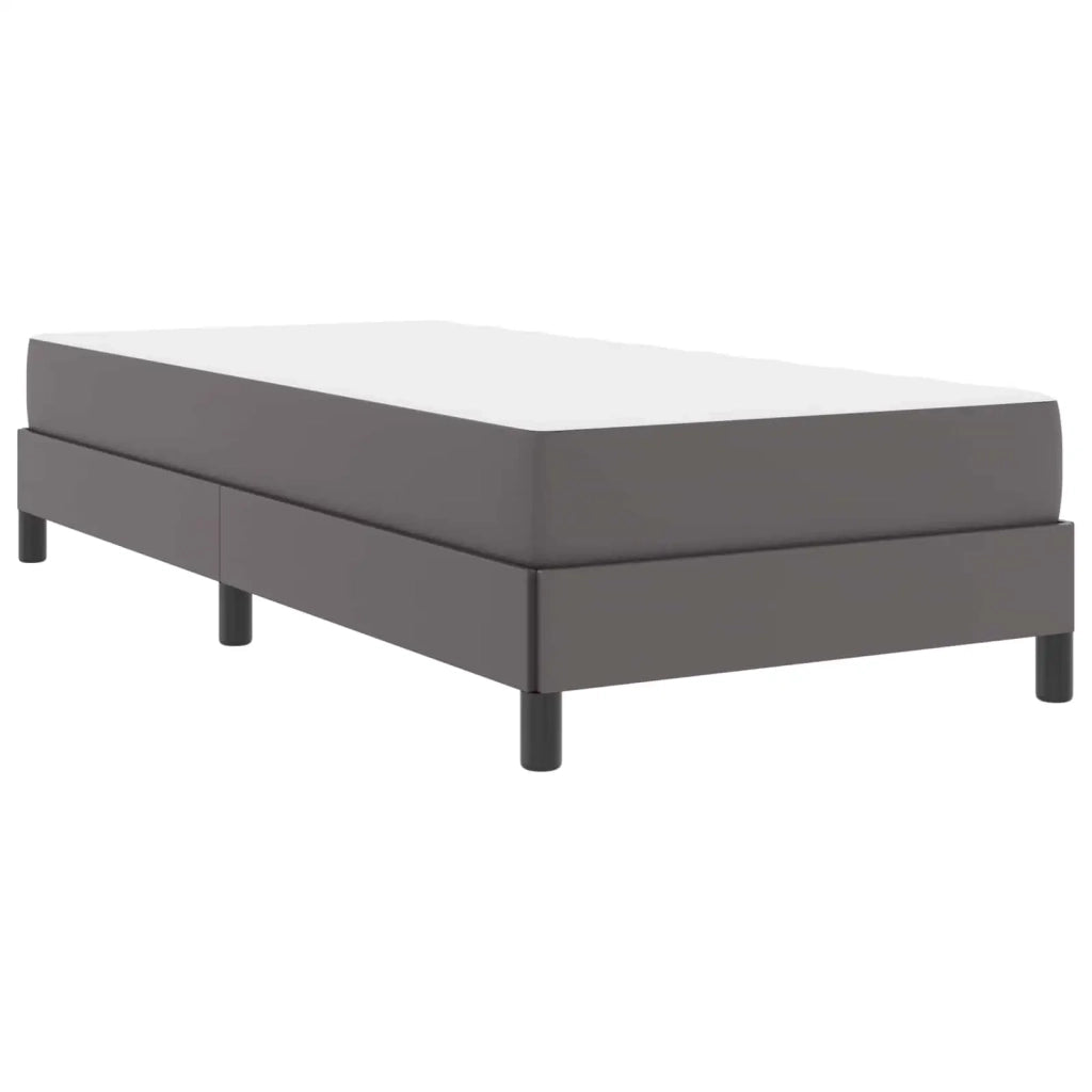 Letto singolo | Letto per adulti | Struttura del letto con materasso Grigio 100 x 200 cm Tessuto
