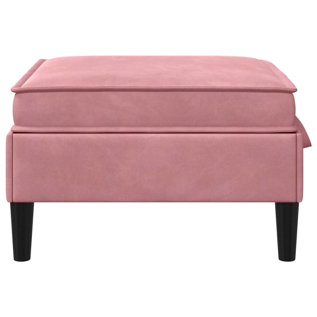 Pouf con Storage Rosa Velluto 42027136