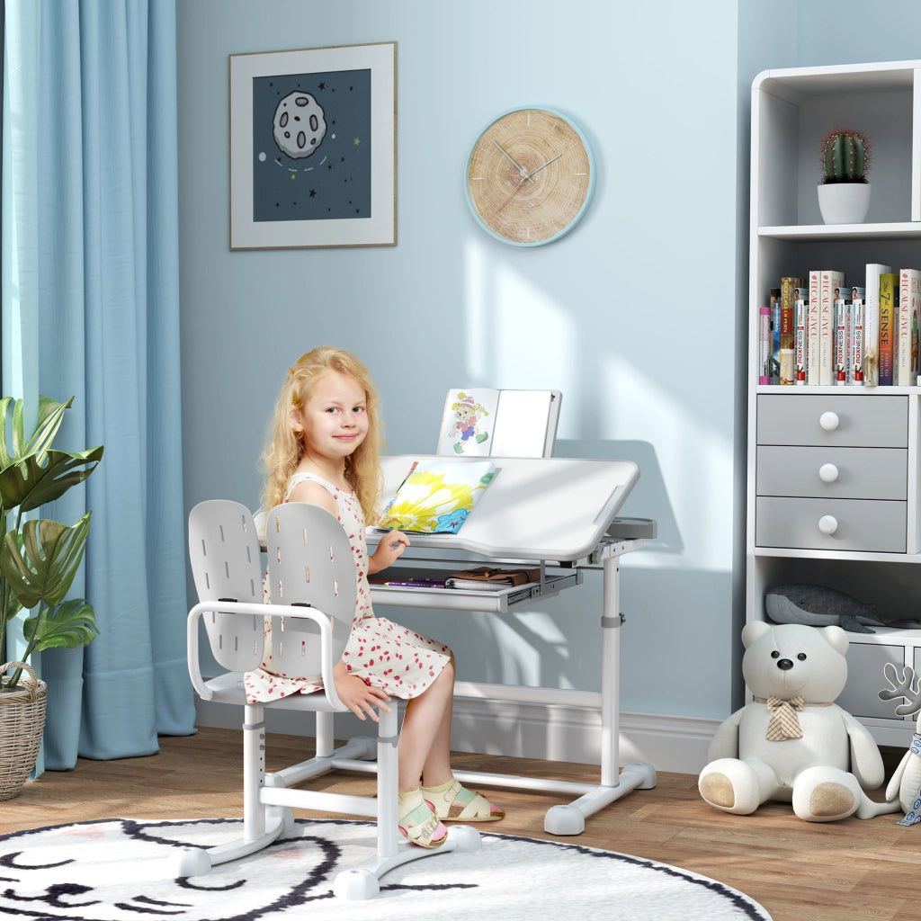 Scrivania per Bambini ¨C Minimal ¨C Grigio, Legno, 90x50x75 cm