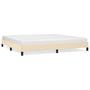 Letto matrimoniale | Letto per adulti | Giroletto senza Materasso Crema 200x200 cm in Tessuto