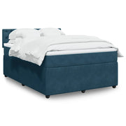 Giroletto a Molle con Materasso Blu 140x190 cm in Velluto 3290050