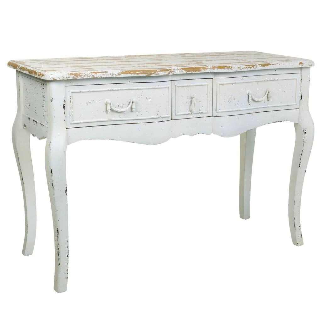 Mobile da ingresso in legno laccato bianco 115x50x80h