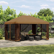 Gazebo 4 × 3 m Beige Poliestere e Acciaio 190 900373
