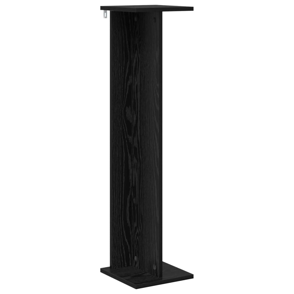 Supporto per piante | Sostegno per piante Rovere Nero 25 x 25,5 x 100,5 cm