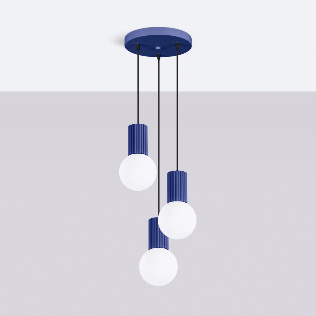 Lampada a sospensione HALO 3P ultramarine