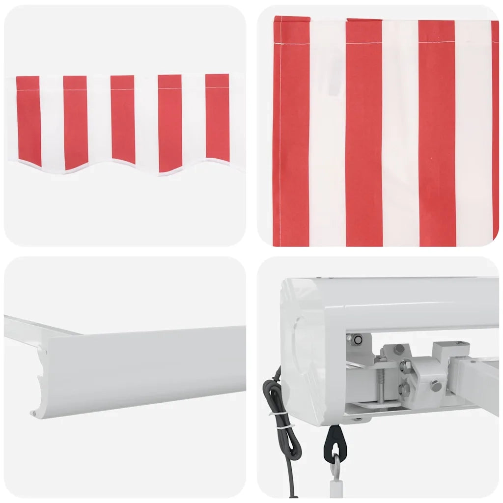 Tenda da Sole Rosso e Bianco 350 x 250 x 165 cm 3330280