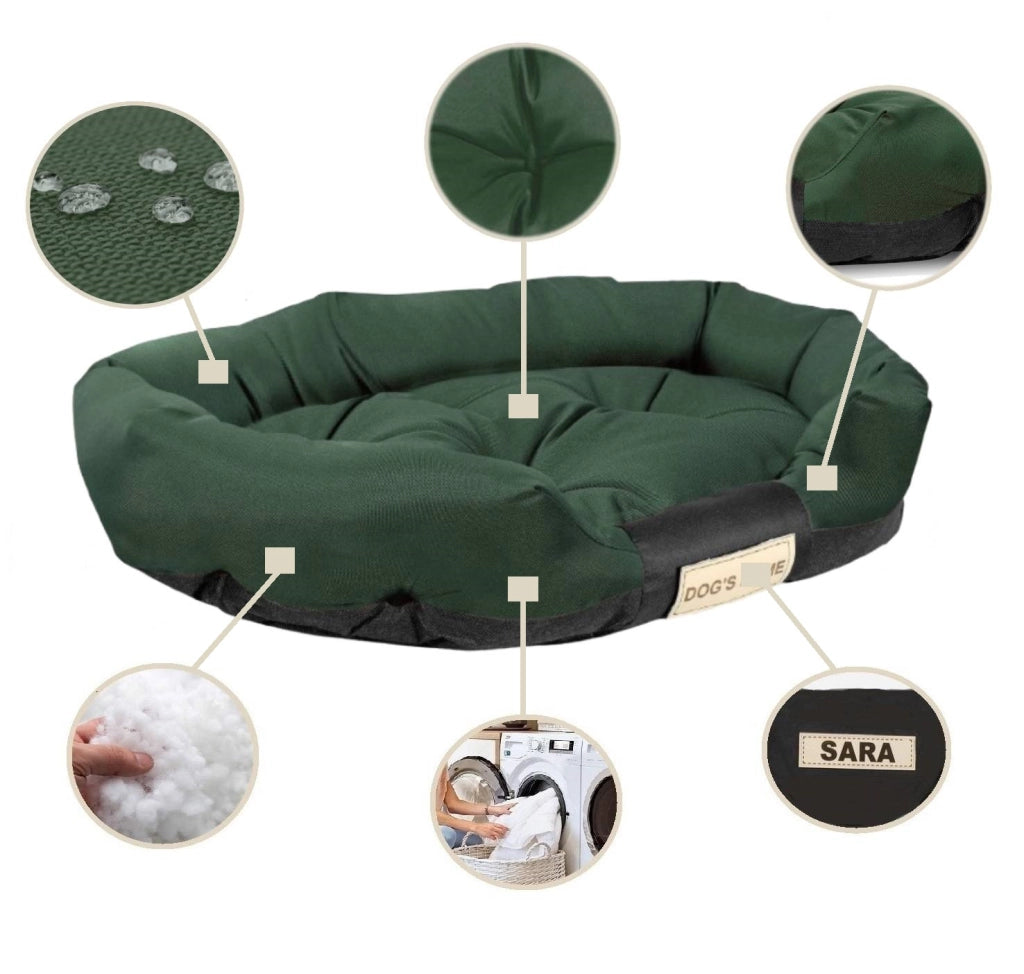 AIO FACTORY XXL Letto per cani 130x105 cm Personalizzabile Impermeabile Verde