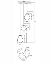 Lampada a Sospensione Deva Ø500mm 42W LED 4530lm CCT 2700K/3000K/4000K Dimmerabile Struttura Metallo e Vetro Borosilicato Fumé - Deva