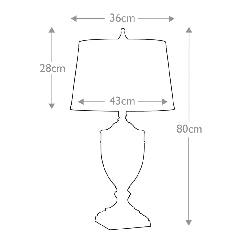 Lampada tavolo Dennison ottone crema E27 60W Quoizel