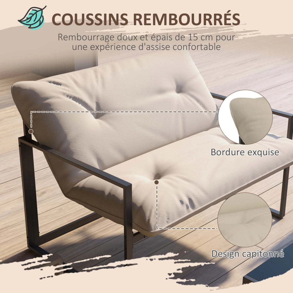 Set divano da giardino 4 posti ¨C Minimal ¨C grigio, polyrattan