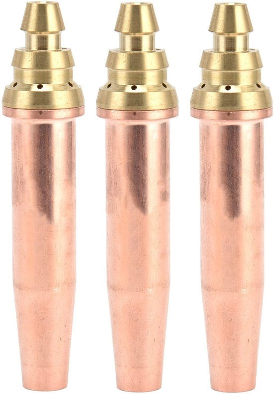 Kit di Snijbrander per Auto - 3 Pezzi - Materiale Resistente al Calore in Rame - Miscela Ossigeno/Propano - Punta Snij con Forma Pentalobe - 0,9mm/1,2mm/1,5mm - Kit di Snijmondstuk