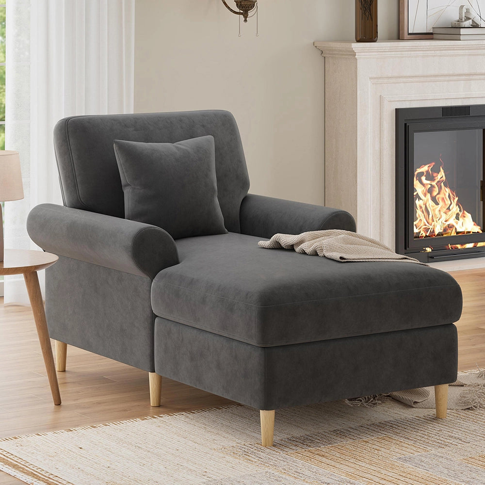 Poltrona relax - Xylo - XXL pieghevole velluto grigio