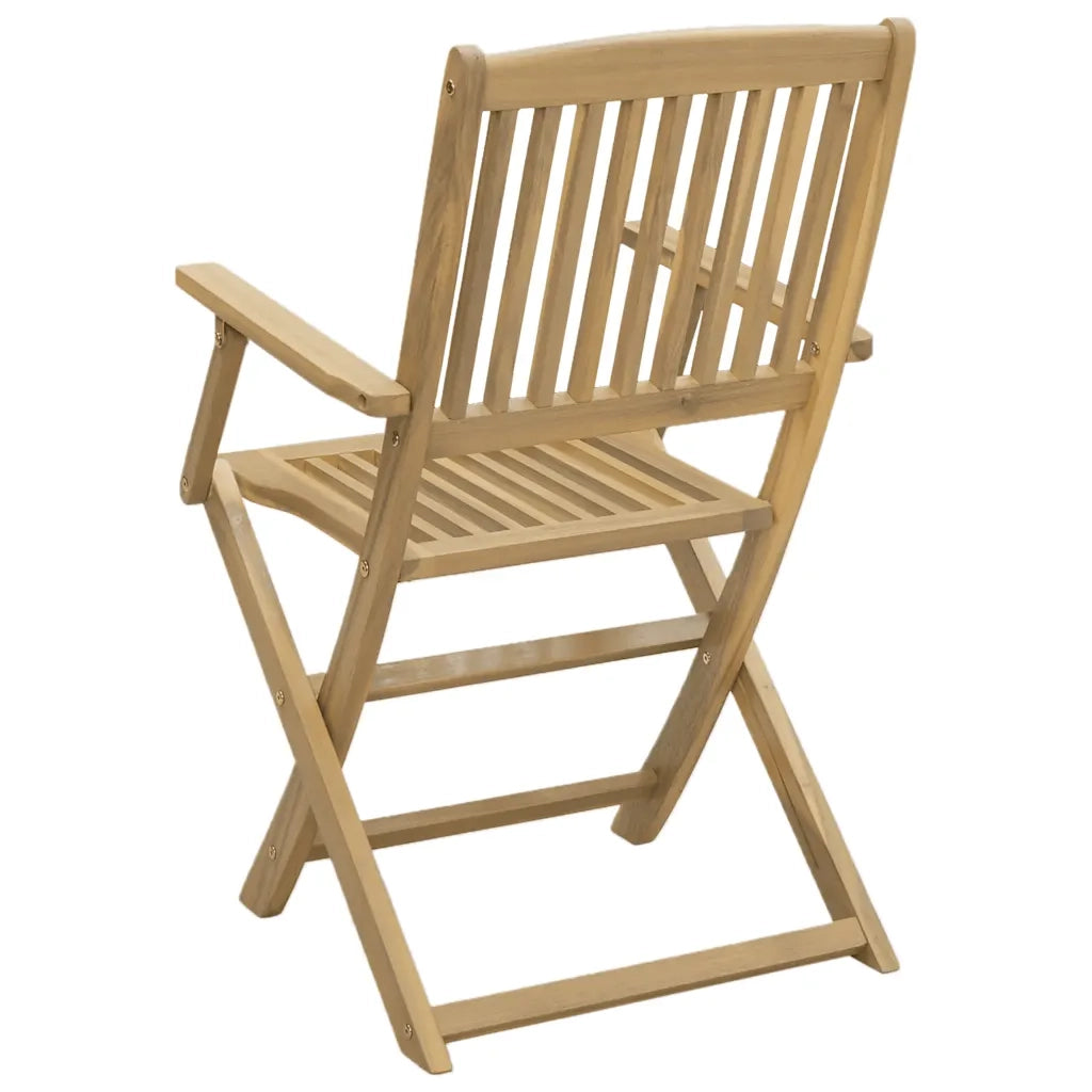 Sedie Giardino Pieghevoli 4 pz 54x61x88 cm Massello Acacia 365742