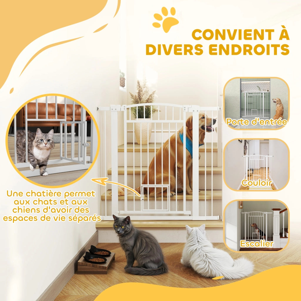 Barriera di sicurezza per cani ¨C Minimal ¨C Bianco 76-104 cm