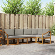 Set di divani da esterno 5 pcs Grigio Naturale e Chiaro 3366409