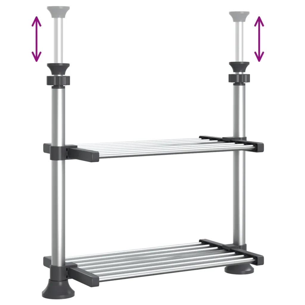 Ripiano da Cucina 50x25x(50-70) cm in Alluminio