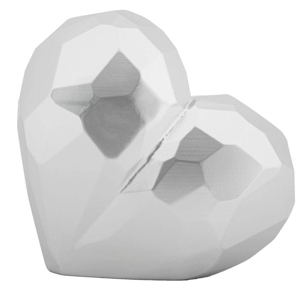 Vaso Heart Silver Cm 19X9X18 Elegante e Moderno