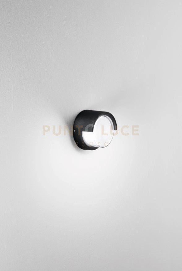 FONTE ROUND APPLIQUE DA ESTERNO 4000K 780LM 12W IP65 NERO