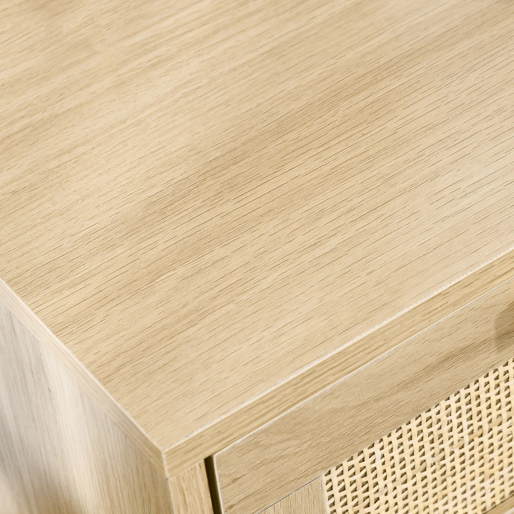 Comodino con 2 cassetti e gambe in legno ¨C Minimal ¨C 40x40x56 cm naturale