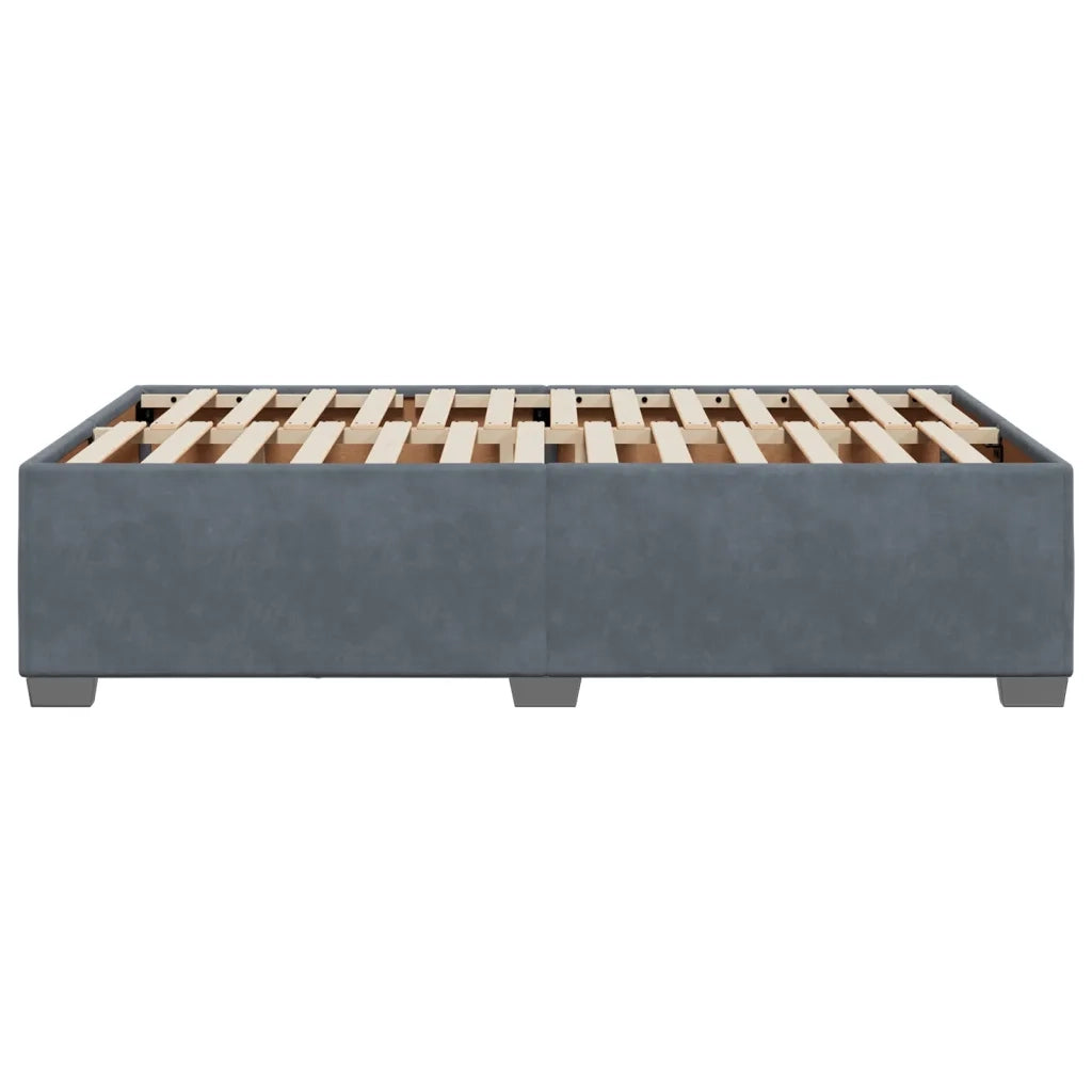 Giroletto senza Materasso Grigio Scuro 120x190 cm Velluto 3284620