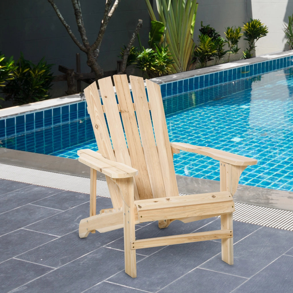 Poltrona Adirondack da Giardino ¨C Xylo ¨C Legno Massello Abete Naturale 78x89x88 cm