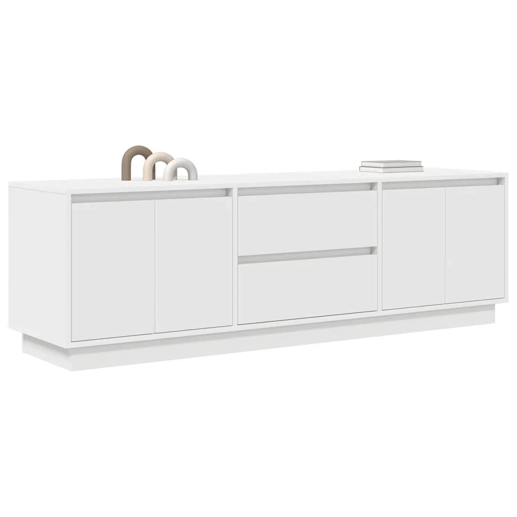 Mobile Porta TV con Luci LED-Mobile per TV-Credenza TV Bianco 160,5x41x50 cm