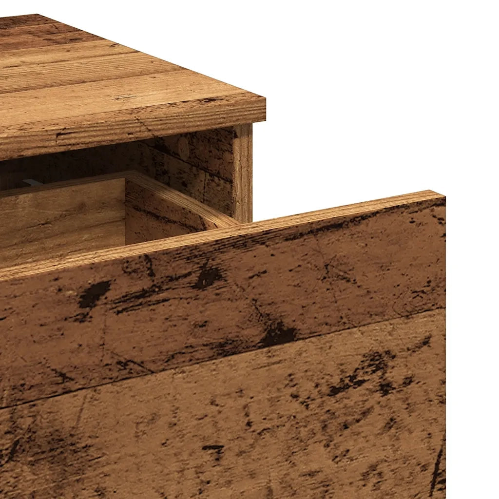 Comodini 2 pz in Legno Vecchio 40x35x65 cm in Legno Multistrato 856749