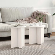 Tavolino da salotto 2 pcs Bianco 873548