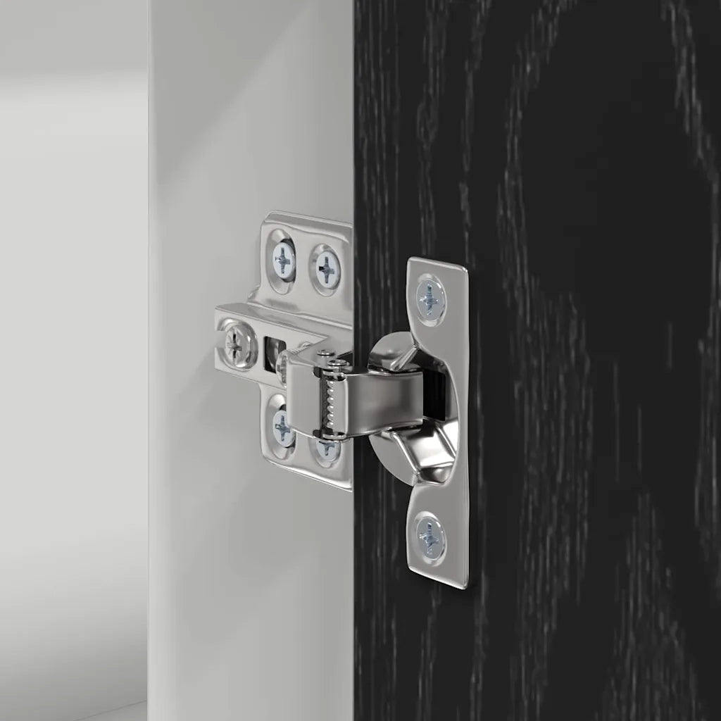 Mobile Base d'Angolo per Cucina con porta-Base da Cucina Riga Rovere nero