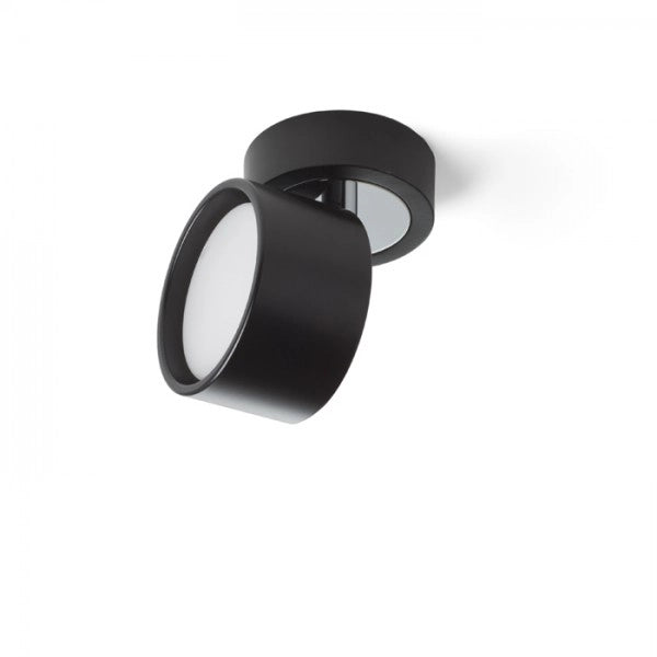 Faretto PIXIE inclinabile nero cromo 230V LED GX53 7W