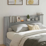 Testata con Mobile e LED Sonoma grigia 180 x 16,5 x 103,5 cm 8006573