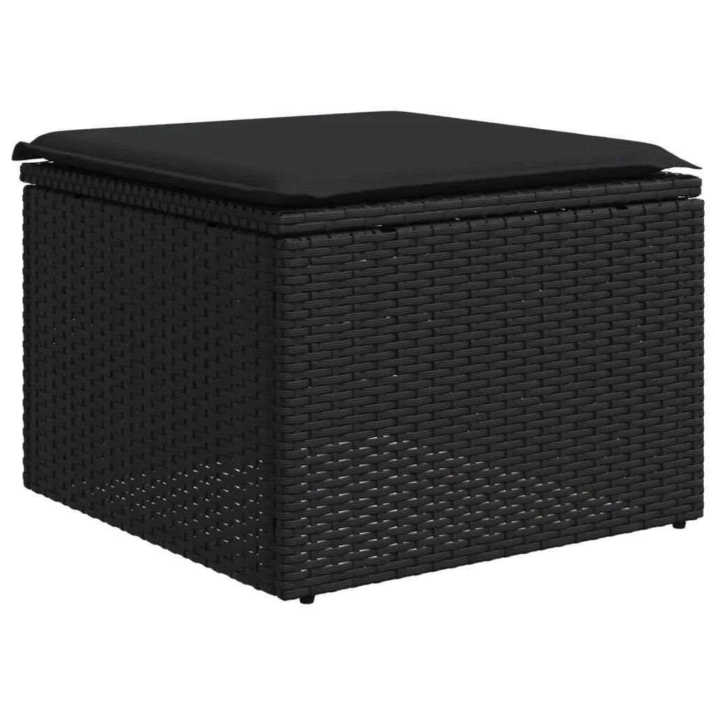 Set Divani da Giardino con Cuscini 7pz Nero Polyrattan 3226223