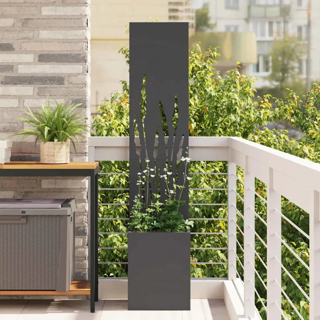 Schermo per privacy in giardino Traforo Nero 32 x 32 x 150 cm 876392