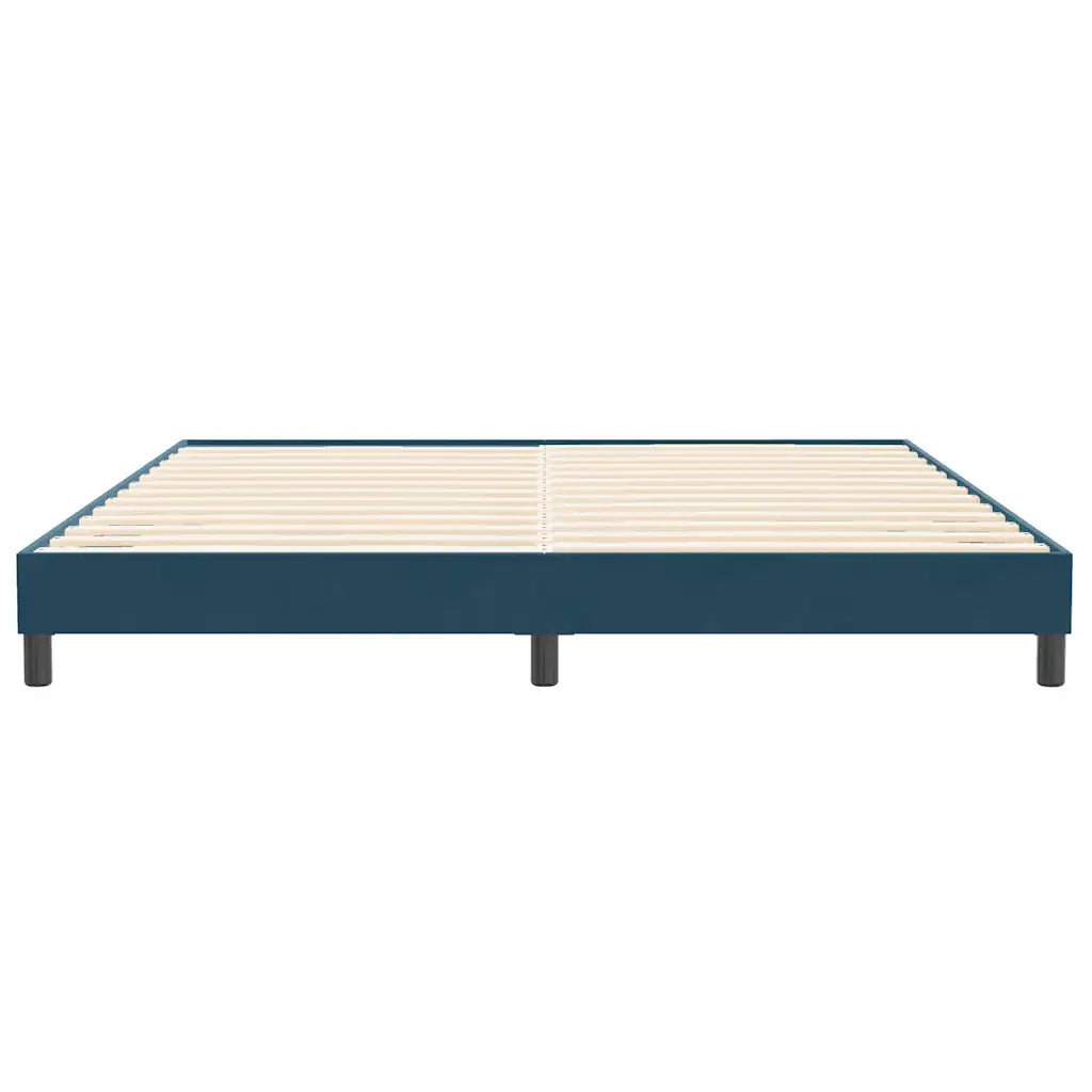 Letto matrimoniale | Letto per adulti | Giroletto senza Materasso Blu Scuro 200x210 cm in Velluto