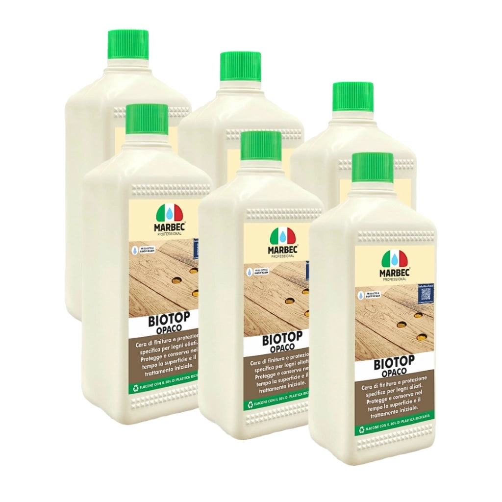 Cera per parquet BIOTOP OPACO   1LTx6Pz
