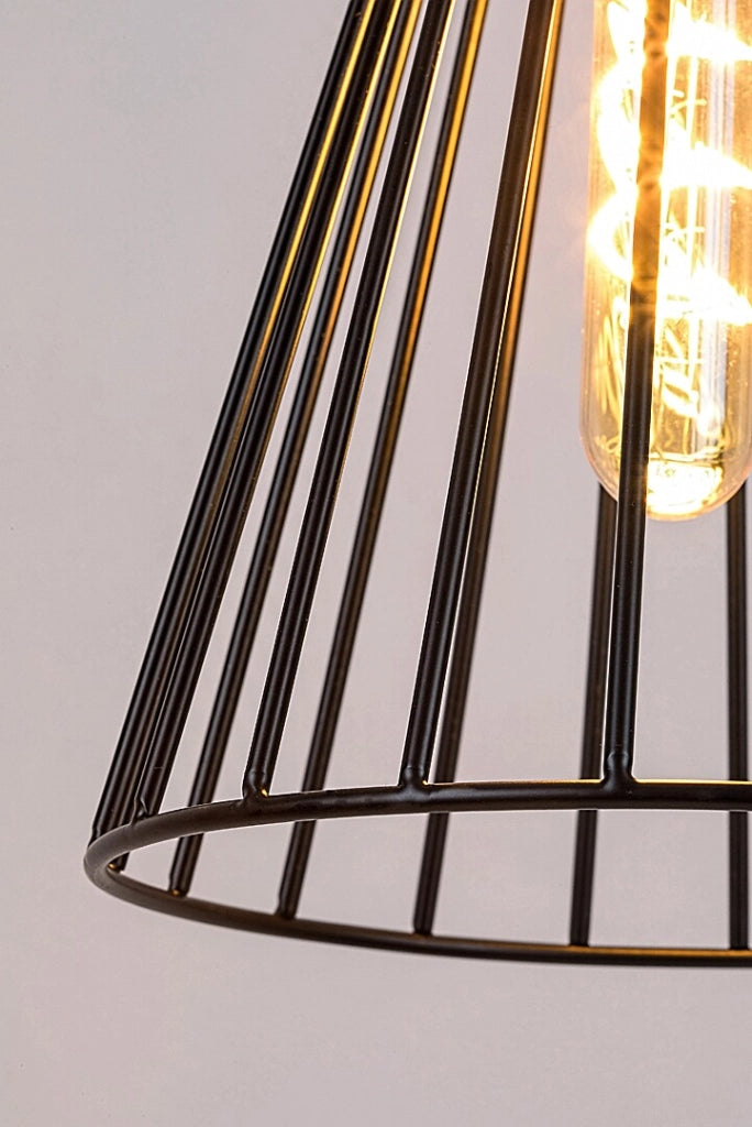 Lampada a sospensione industriale E27 60W nero Rabalux