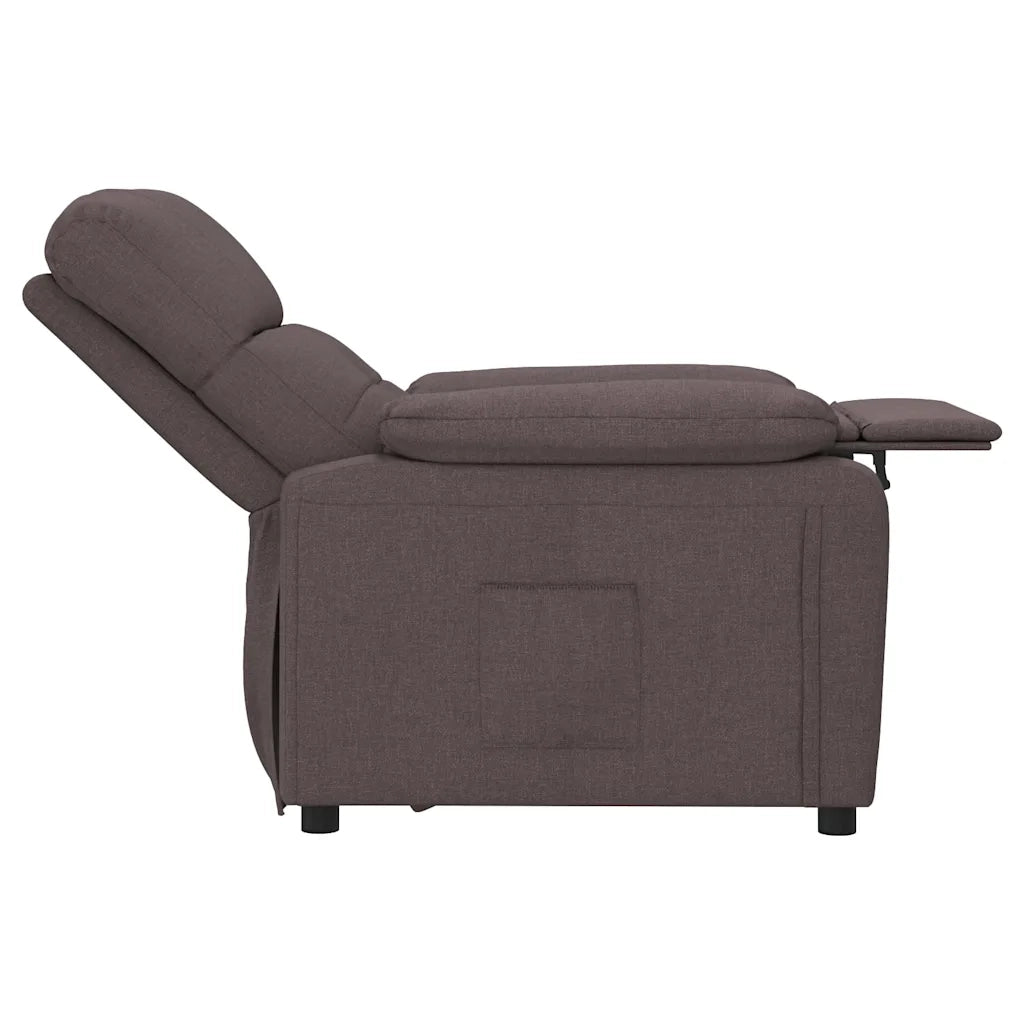 Poltrona Reclinabile Marrone Scuro in Tessuto 348280