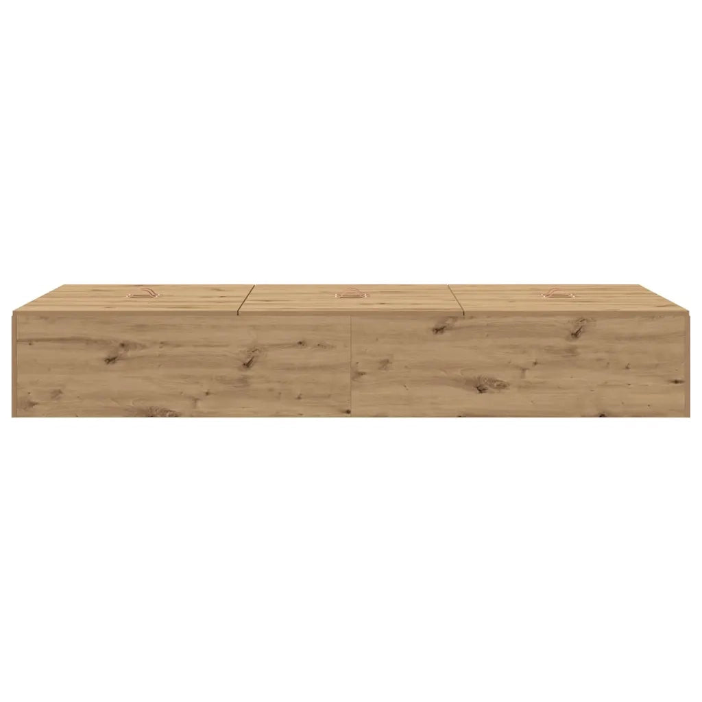 Struttura letto con contenitore Rovere artigianale 100 x 200 cm 3335356