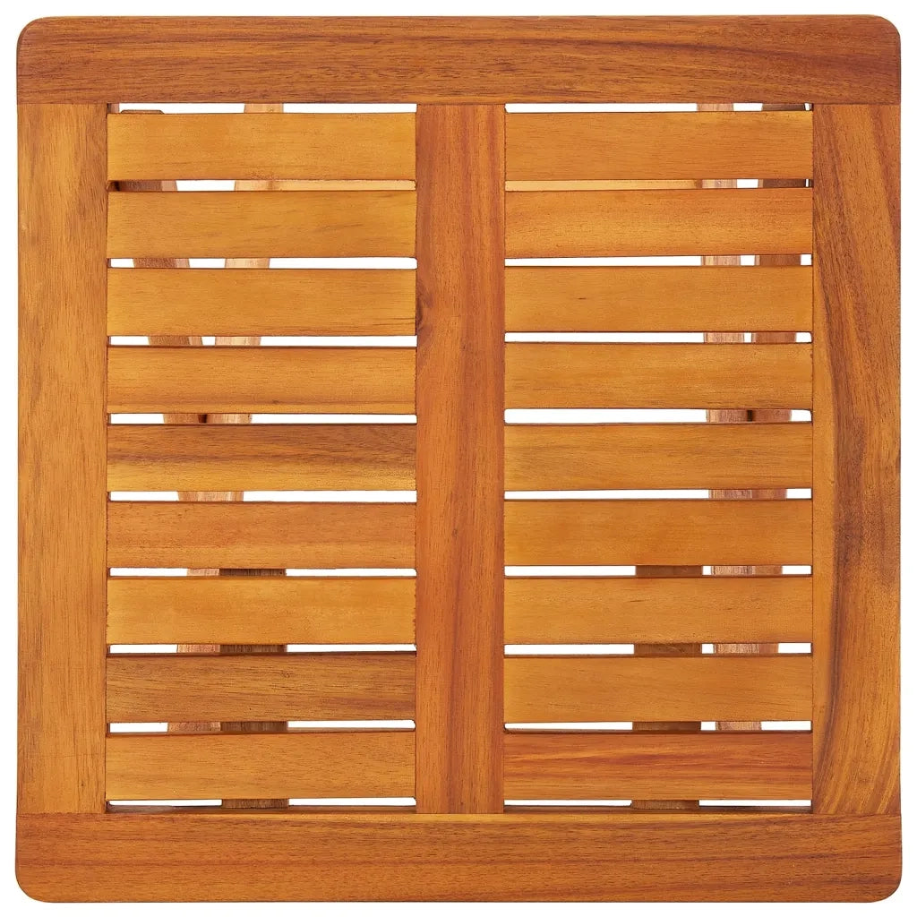 Lettino Prendisole 2pz con Tavolo e Cuscini Massello d'Acacia 3077356