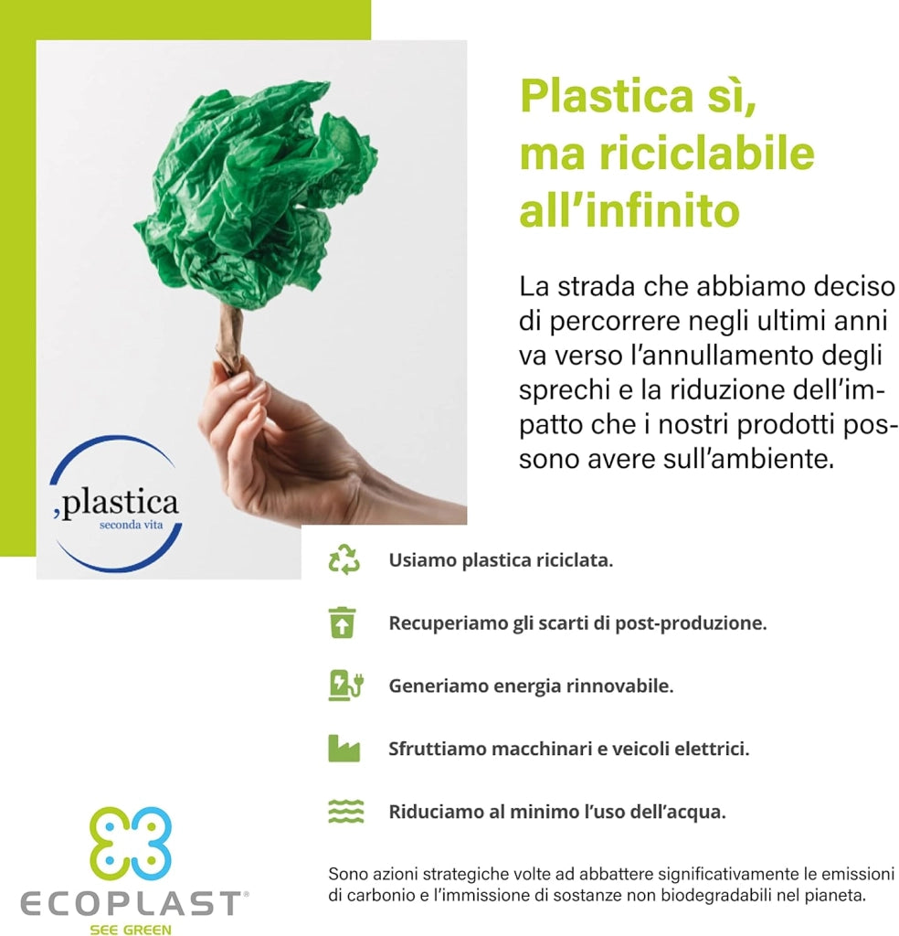 Ecoplast Spremiagrumi Manuale in Plastica con Vaschetta da 0,6 Litri, Colore Ghiaccio, 0,6 Lt