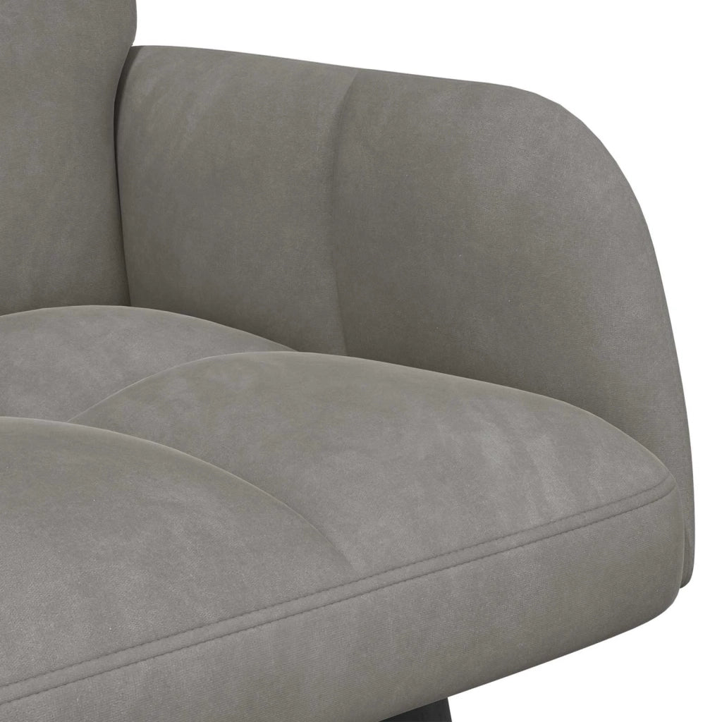 Sofa a Due Posti Grigio chiaro 115 x 61 x 87 cm Velluto 42028940