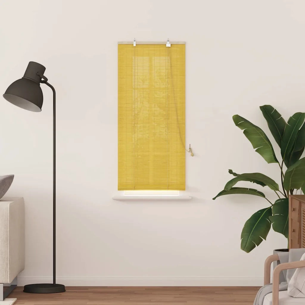 Tenda a rullo con tende Giallo 60 x 160 cm Bambù 42006862